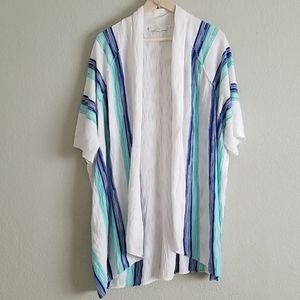 Sejour Women's Sweater/ cover up Sz 2X Striped